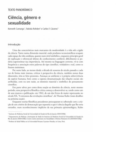 Ciência, gênero e sexualidade