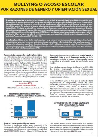 Bullying o Acoso Escolar por Razones de Género y Orientación Sexual.